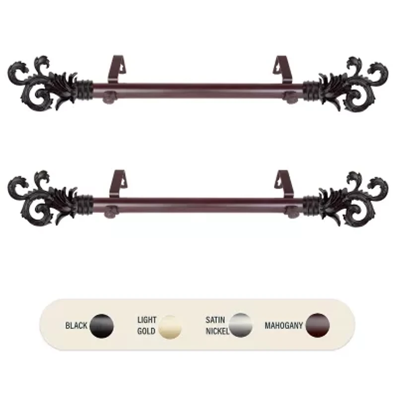Rod Desyne (Set Of 2) Plume Side 1 Adjustable Curtain