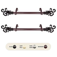 Rod Desyne (Set Of 2) Plume Side 1 Adjustable Curtain