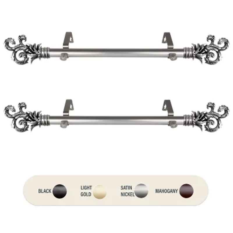 Rod Desyne (Set Of 2) Plume Side 1 Adjustable Curtain