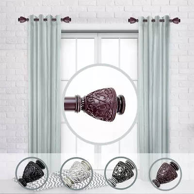 Rod Desyne (Set Of 2) Veda Side 1 Adjustable Curtain