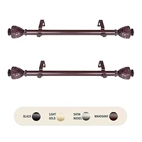 Rod Desyne (Set Of 2) Veda Side 1 Adjustable Curtain