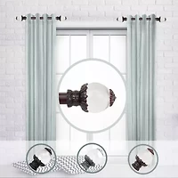 Rod Desyne (Set Of 2) Beam Side 1 Adjustable Curtain