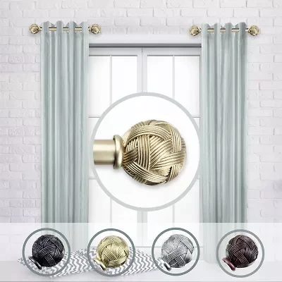 Rod Desyne (Set Of 2) Twine Side 1 Adjustable Curtain