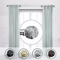 Rod Desyne (Set Of 2) Twine Side 1 Adjustable Curtain