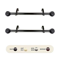 Rod Desyne (Set Of 2) Twine Side 1 Adjustable Curtain