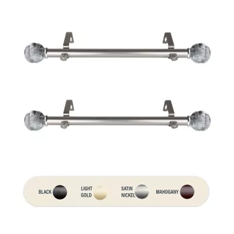Rod Desyne (Set Of 2) Twine Side 1 Adjustable Curtain