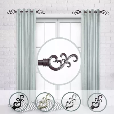 Rod Desyne (Set Of 2) Madeline Side 1 Adjustable Curtain