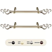 Rod Desyne (Set Of 2) Madeline Side 1 Adjustable Curtain