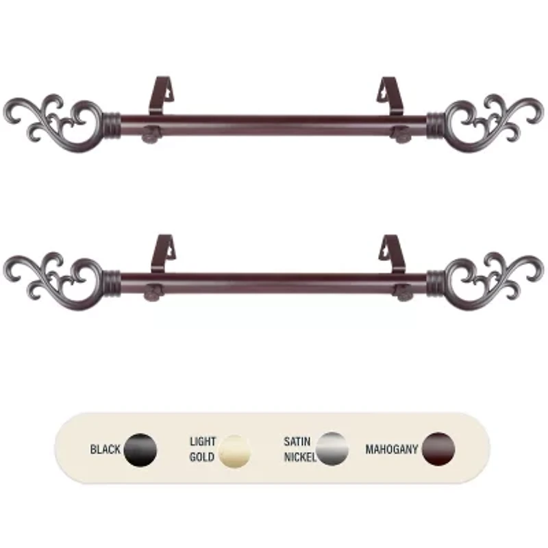 Rod Desyne (Set Of 2) Madeline Side 1 Adjustable Curtain