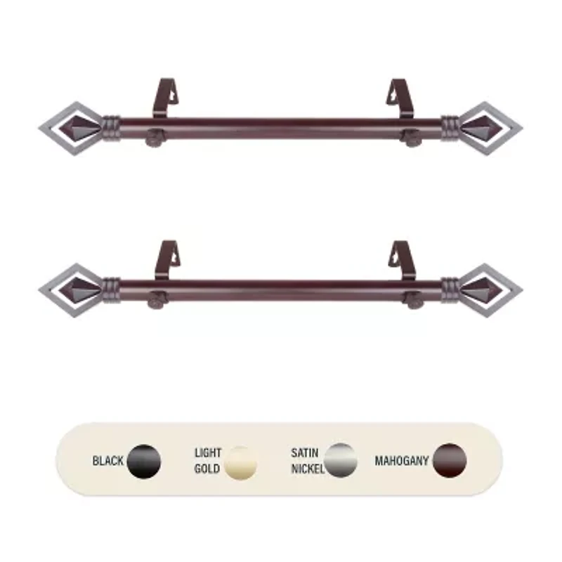 Rod Desyne (Set Of 2) Lenore Side 1 Adjustable Curtain