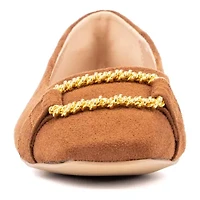 New York & Company Niara Womens Square Closed Toe Ballet Flats