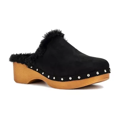 New York & Company Wynna Womens Square Closed Toe Clogs
