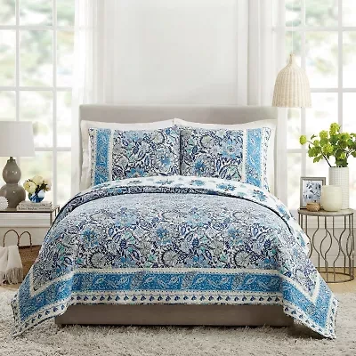 Dena Home Bisou Floral 3-pc. Reversible Quilt Set