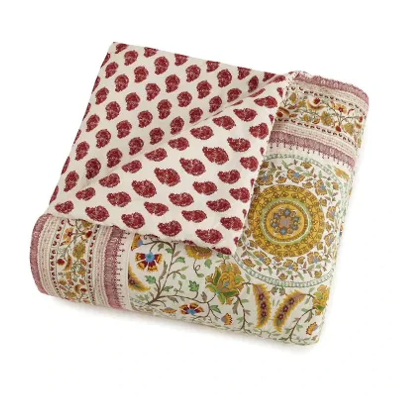 Indigo Bazaar Joanne 5-pc. Reversible Embroidered Comforter Set