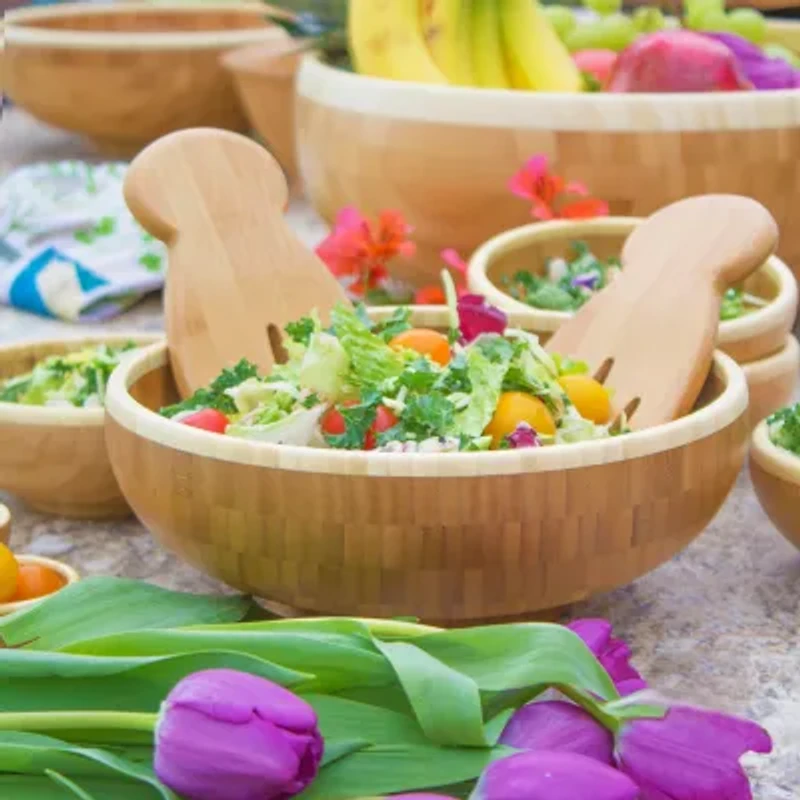 Totally Bamboo 10" Classic Wood Salad Bowl