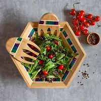 Totally Bamboo Mumbai Wood Salad Bowl