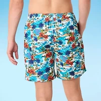 Arizona Mens Striped Swim Trunks