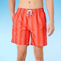 Arizona Mens Striped Swim Trunks