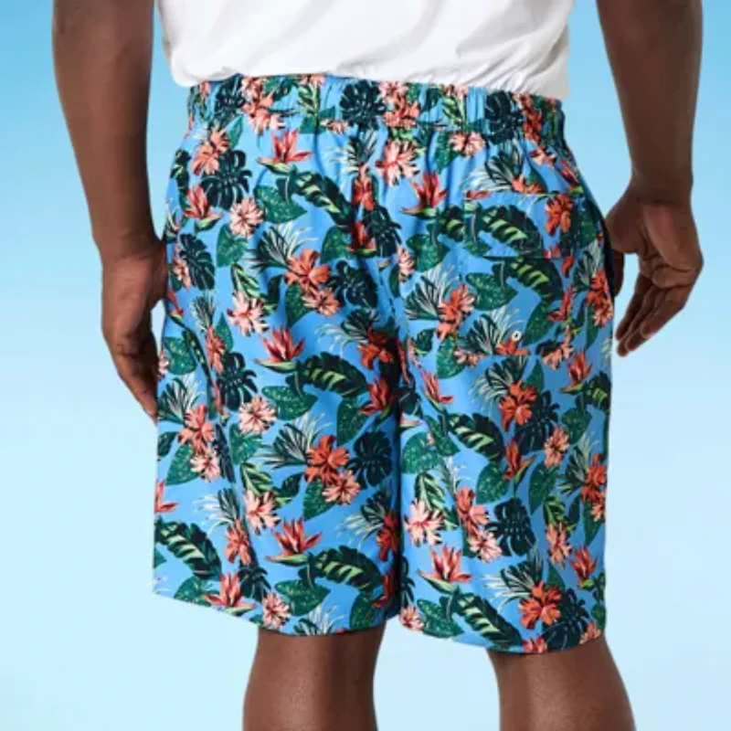 St. John's Bay E-Board Mens Floral Big and Tall Swim Shorts