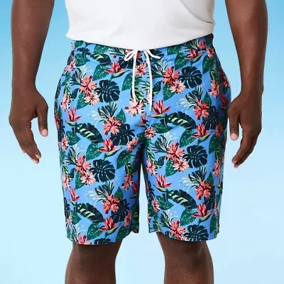 St. John's Bay E-Board Mens Floral Big and Tall Swim Shorts