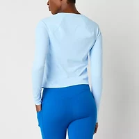 Xersion EverRestore Womens Crew Neck Long Sleeve Active T-Shirt