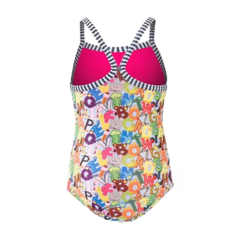 Dolfin Toddler & Little Girls Easy-on + Easy-off One Piece Swimsuit