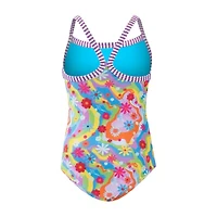 Dolfin Toddler & Little Girls Easy-on + Easy-off Floral One Piece Swimsuit