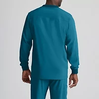 Skechers Sk0408 Structure 3-Pocket Crewneck Warm-Up Mens Tag Free Stretch Fabric Moisture Wicking Scrub Jackets