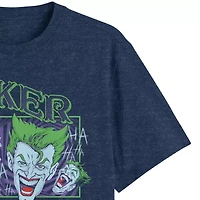 Big and Tall Mens Crew Neck Short Sleeve Regular Fit Joker Graphic T-Shirt