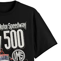 Big and Tall Mens Crew Neck Short Sleeve Regular Fit Indy Graphic T-Shirt