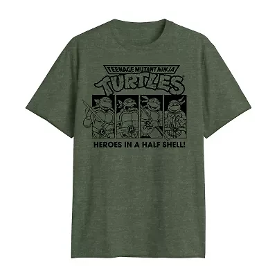 Mens Crew Neck Short Sleeve Regular Fit Teenage Mutant Ninja Turtles Nickelodeon Big and Tall Graphic T-Shirt