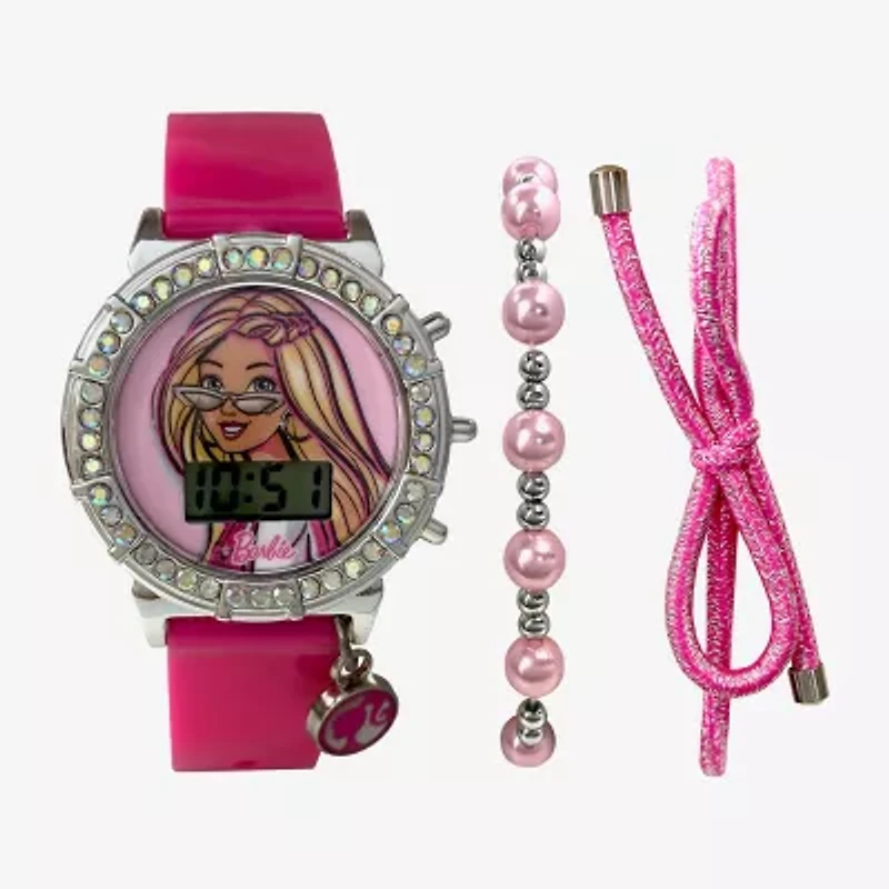 Barbie Girls Pink 3-pc. Watch Boxed Set Bdt40068jc
