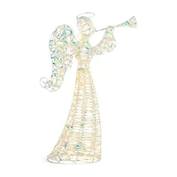 North Pole Trading Co. Irridescent Angel Christmas Porch Sign