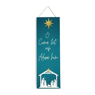 North Pole Trading Co. Nativity Christmas Porch Sign