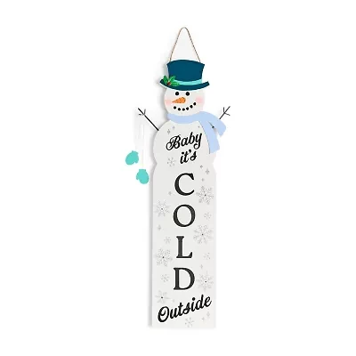 North Pole Trading Co. Snowman Christmas Porch Sign