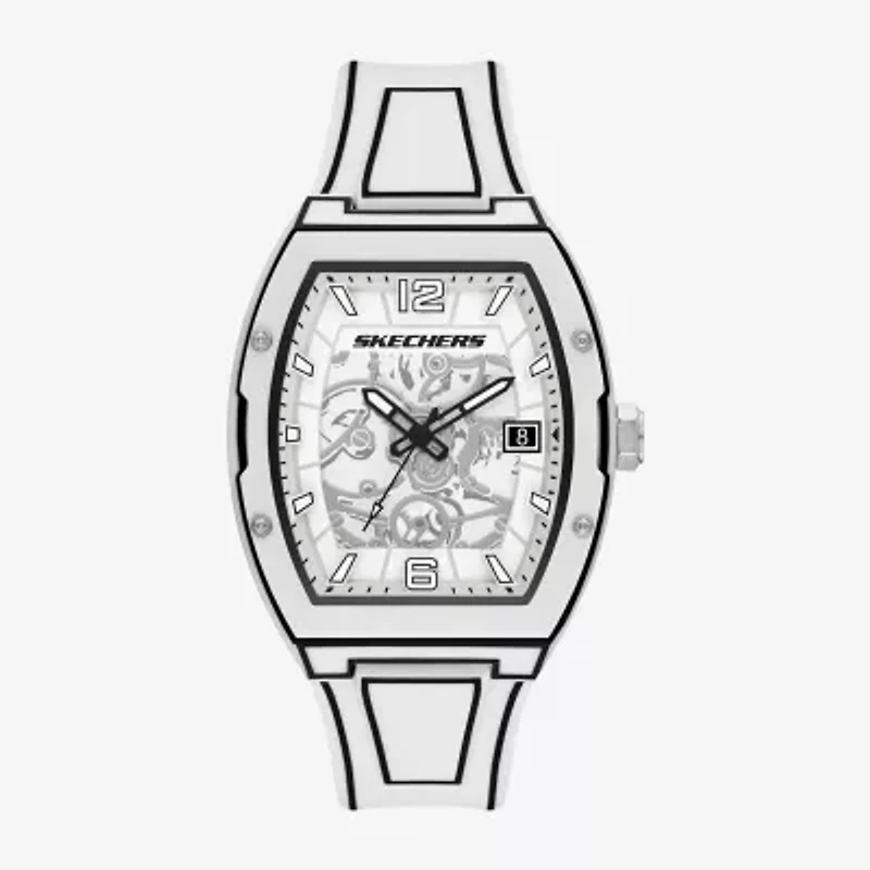 Skechers Mens White Strap Watch Sr5248