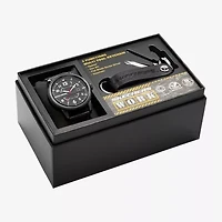 Skechers Mens Black 2-pc. Watch Boxed Set Sr8505