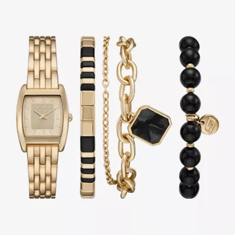 Skechers Womens Gold Tone 4-pc. Watch Boxed Set Sr9134