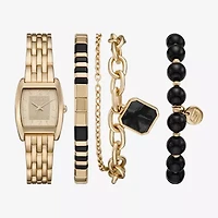 Skechers Womens Gold Tone 4-pc. Watch Boxed Set Sr9134