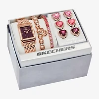 Skechers Womens Rose Goldtone 9-pc. Watch Boxed Set Sr9136