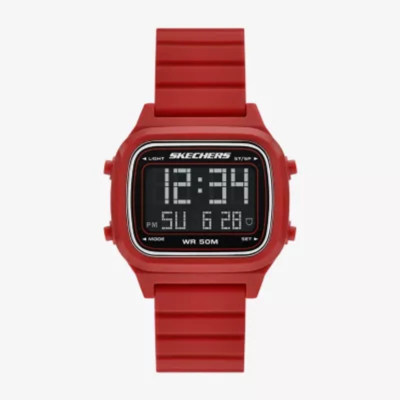 Skechers Mens Red Strap Watch Sr5261
