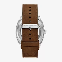 Skechers Mens Brown Leather Strap Watch Sr5273