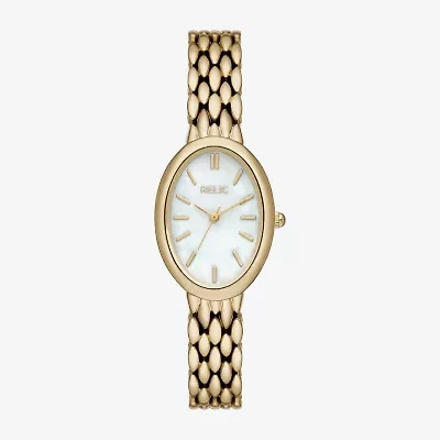 Relic By Fossil Avery Megan Womens Gold Tone Bracelet Watch Zr37313