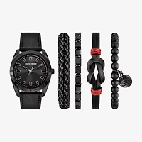 Skechers Mens Black 5-pc. Watch Boxed Set Sr9139
