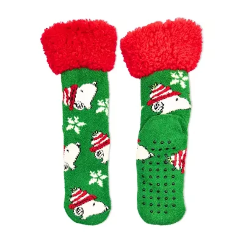 Pom Head Womens Breathable Multi-Pack 1 Pair Peanuts Slipper Socks