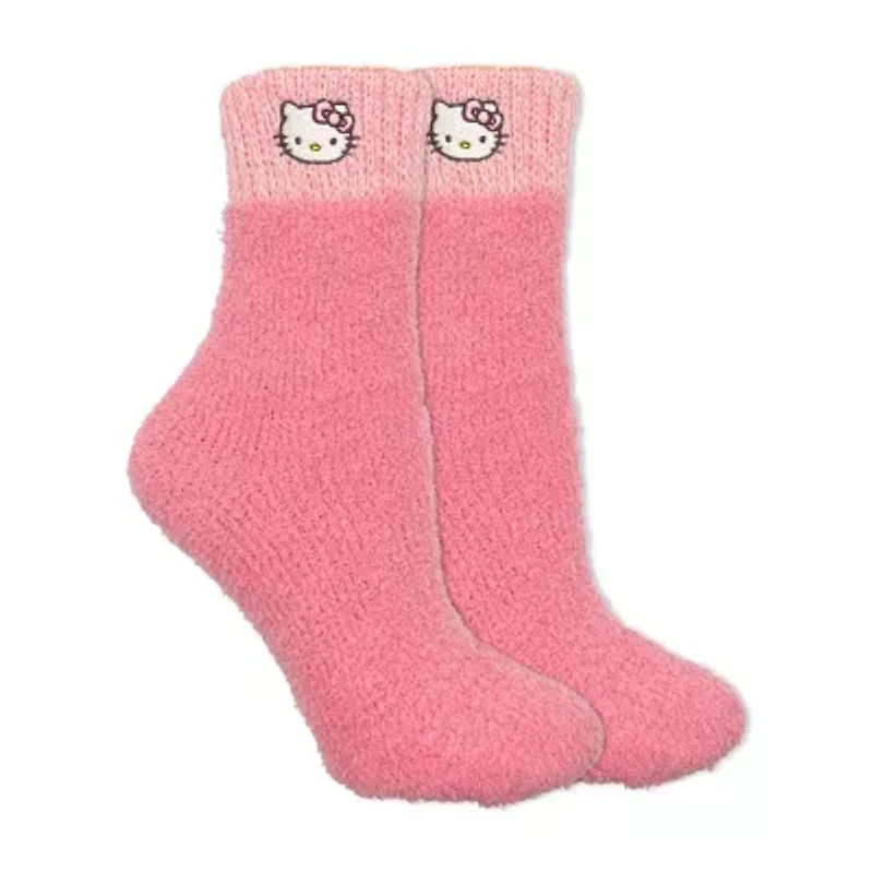 Womens Multi-Pack 2 Pair Hello Kitty Slipper Socks