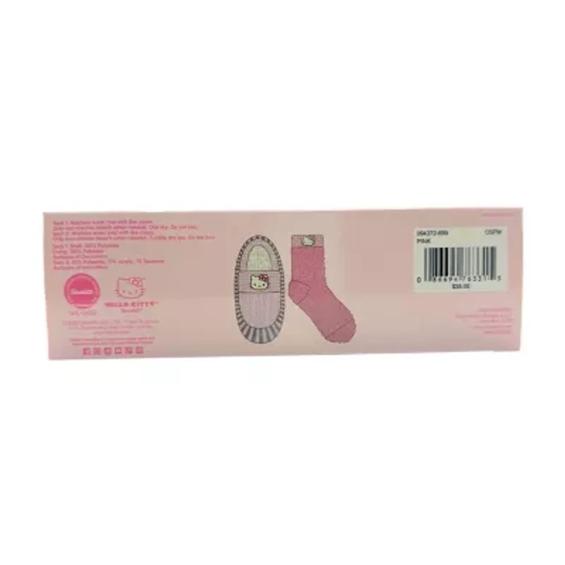 Womens Multi-Pack 2 Pair Hello Kitty Slipper Socks