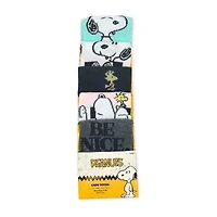 Womens 5 Pair Peanuts Crew Socks