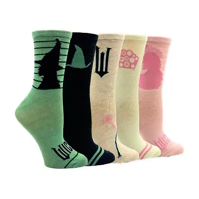 Wicked Womens 5 Pair Crew Socks