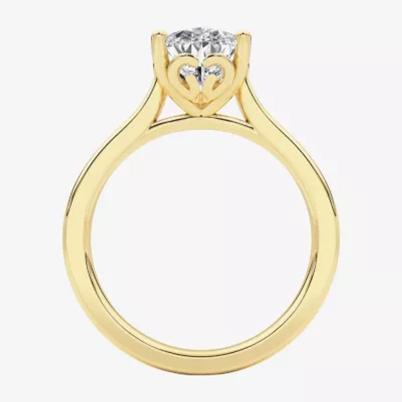Grown Gorgeous (F, Vs2) Womens 2 1/4 CT. Lab White Diamond 14K Gold Pear Solitaire Engagement Ring
